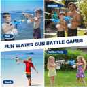 Upgraded 2 Pack Electric Water Gun for Adults Kids 26-32FT Range Squirt Gun Watergun 800ml High Capacity LED Light Automatic Water Gun Toys Pool Beach Outdoor Summer Gift Toys for Kids Ages 6-12