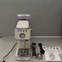 CHULUX Slim Espresso Machine with Milk Frother, 20 Bar Professional Italian Pump Espresso Coffee Machine for Home Cappuccino & Latte Maker, Stainless Steel, Creamy