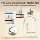 Sourdough Starter Warmer with Glass Dome, 1F Precise Temperature Control from 70 to 100F, 0-12H Timer Auto Warming ON/Off, Sour Dough Heating Mat and Glass Cover Set for Baking Fermentation