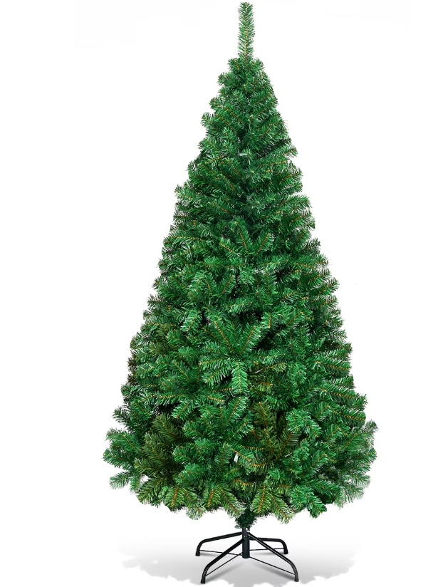 6Ft Artificial PVC Christmas Tree Stand Indoor Outdoor Green