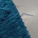 MIULEE Decorative Throw Pillow Covers for Couch Bed Livingroom 20x20 Inch Set of 2 Teal Blue Boho Accent Throw Pllows Broadside Striped Patchwork Soft Corduroy Summer Coastal Pillowcases