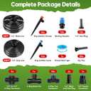 240FT Drip Irrigation System Kit Quick-Connect, Automatic Garden Watering System for Raised Garden Beds, Greenhouse, Yard, Lawn, Plant with 1/2 inch Hose 1/4 inch Distribution Tubing and Accessories