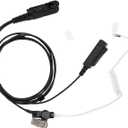 Two Way Radio Earpiece Compatible with Motorola XPR 3000 3000e 3300 3300e 3500 3500e Walkie Talkie Acoustic Tube Headset with Mic PTT