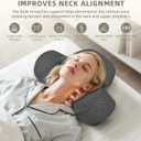 3-in-1 Neck Massager Pillow with Heat, Vibration and Cervical Traction, Ergonomic Neck Support Aid and Neck Support Pillow for Pain Relief, Deep Tissue Neck and Shoulder Massager