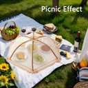 3-Pack Extra Large Food Cover, 32"x32" Pop-Up Food Nets, Mesh Food Covers Tent Umbrella for Outdoors, Screen Tents, Parties Picnics, BBQs, Reusable and Collapsible Food Tents Rotundity 32"x32"