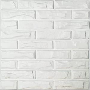 Art3d 19.7" x 19.7" (Pack of 12) Wall Panel Brick, White