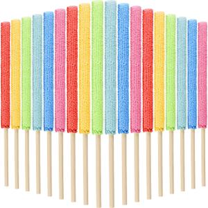 Honeydak 24 Pieces Microfiber Detail Duster Sticks Mini Duster Crevice Cleaning Tool Car Air Vent Cleaner Fan Cleaning Brush for Home Air Vent Window The Smallest Spaces