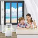 Portable Ac Window Vent Kit - Adjustable Window Seal Panel for 5.1"/5.9" Exhaust Hose, Portable Air Conditioner Window Kit, Fits Sliding Windows/Door(Not Include Hose)