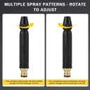 High Pressure Hose Nozzle, Adjustable Spray Patterns Home Car Wash Gun with Booster Nozzle, for Garden Hose, Watering Plants & Vegetables, Car Washing