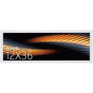 12x36 Picture Frame White Soild Wood Display Long Picture Puzzle Artwork Canvas Art Painting 12 x 36 12 by 36 Horizontal or Vertical for Wall Hanging