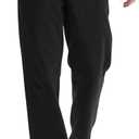 Hanes Essentials Sweatpants, Men’s Cotton Jersey Pants with Pockets, 33”, Black, Large