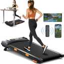 Walking Pad Treadmill With Incline, Under Desk for Home Office, Portable 2.5HP, 300 lbs Capacity, APP/Remote Control, LED Displays, Manual Incline(M) (Medium)
