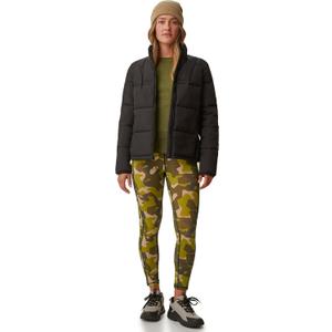 BASS OUTDOOR Womens Puffer Jacket with Stand Collar and Zip Pockets (X-Large, Black)