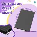 4 Pack Corrugated Plastic Board, 24"x 36"x 0.18" Corrugated Plastic Sheet, Waterproof Black Plastic Board for Indoor Outdoor Use, Poster Board for Garage Sale, Yard Sale, Party Decor