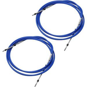 uxcell 2pcs 14ft 4.3 Meter 169inch Marine Throttle Shift Remote Control Box Cable for Outboard Engine Boat Motor Steering System Blue