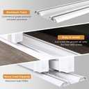 60" Bypass Mirror Closet Door Bottom Track, White Steel Replacement Rail, 60in
