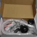 HiNADA Fuel Transfer Pump with Auto-Stop - Battery Power, Portable 3.2 GPM with 51'' Extra Long Hose, 3 Can Adapters & Leak Protection for Oil/Diesel/Gasoline Safe Transfer.