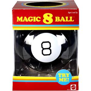 Mattel Games Magic 8 Ball Novelty Fortune-Telling Toy, Retro Look for Kids, Grown-Ups, Families, Parties & Travel