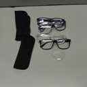 Large Reading Glasses Mens Oversized Wide Readers +1.50 Lightweight Square Magnifying Cheaters Glasses for Men W/Big Head 4 Pack (Matte-black/Gray/Blue/Frosted Clear Frames)