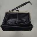 Women Vintage Hollow Handbag Oil Leather Shoulder Crossbody Bag Clutch Satchel Purse with Kiss Lock Closure