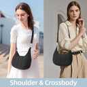Puffy Crossbody Bags for Women, Small Nylon Quilted Purse with 2 Straps, Lightweight Crossbody Handbags for Women