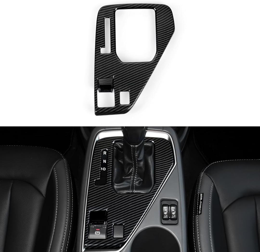 Youtaiche Car Gear Shift Panel Sticker ABS Carbon Fiber Decal Interior Trim Cover Accessories for Subaru Crosstrek/Impreza 2024 2025 (Style A)