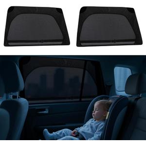 XCBYT Car Window Shades for Baby - Car Window Covers for Rear Side Windows with Breathable Mesh Window Screen Protection for Privacy, UV Heat, Glare - Ideal for Camping Napping