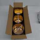 Wellmet Lamp Shades,Small Chandelier Shades ONLY for Candle Bulbs,Clip-on Drum Lampshades,Set of 6, 5.5"x 5.5"x5",Black Gold