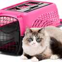 Petmate Dog Crates for Small Dogs & Cat Carriers, Two-Door Plastic Pet Kennel, Top & Front Loading, XS 19" For Dogs Up To 10 lb, Pink