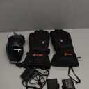 7.4V 3200MAH Rechargeable Heated Gloves for Men Women Hand Warmer Snow Gloves for Ski Hiking Skating Camping Outdoor Activities, OTG Ski Goggles - Over Glasses Ski/Snowboard Goggles for Men, Size M