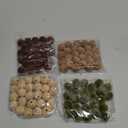 XunYee 100 Pcs Red Green Christmas Velvet Beads for Craft Acrylic 16mm Flocking Beads and Fabric Spacer Christmas Tree Velvet Ornament for DIY Jewelry Making Garland Tiered Tray Tree Decor