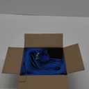 DAVCO 2.5" x 25 ft Pool Backwash Hose, Heavy Duty Reinforced Blue PVC Lay Flat Water Discharge Pump Hoses For Swimming Drain Pools and Clean Filters,with 1 Clamp