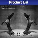 4Pcs Front Left Right Lower Control Arm with Ball Joint Fit For 2005-2009 Subaru Legacy Outback, Suspension Kit K622030 K622031