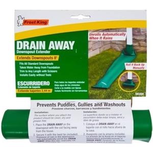 Frost King, DE200, Downspout Extender, 8 ft L Extended, Plastic, Green, Sold As Dozen Frost King, DE200, Downspout Extender, 8 ft L Extended, Plastic, Green, Sold As Dozen