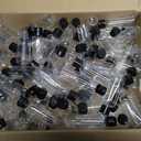 100 Pack 2 oz Plastic Empty Travel Bottles with Flip Cap 60ml Travel Size Containers Portable Leak Proof Clear Plastic Bottles Refillable Dispensing Bottles for Liquid Shampoo Lotion Black
