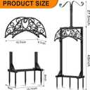Garden Hose Holder for Outside - Upgraded Water Hose Holders with 5 Spikes & 2 Shepherds Hooks, Freestanding Hose Stand Heavy Duty Hose Hanger Hose Storage Hose Reel Rack for Outside Yard Lawn | for Outside, Upgraded, Hose Stand, Heavy Duty, Hose Hanger, Hose Storage