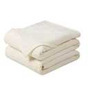 EASELAND Soft King Size Blanket Winter Warm Microplush Lightweight Thermal Fleece Blankets for Couch Bed Sofa,90x108 Inches,Ivory