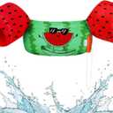HeySplash Swim Vest for Kids, Toddler Pool Floaties Fit 20-50/70 Lbs, Children Swimming Vest with Adjustable Strap, Swim Jacket Water Wing Arm Float, Puddle Sea Beach Boat Jumper Boy Girl Baby (G Red Melon)