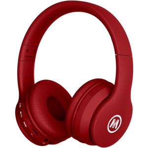 Kids Headphones Bluetooth Wireless/Wired Volume Limited 85 /110dB Over Ear Foldable Protection Headset with AUX 3.5mm Mic for Boys Girls Child School Pad Tablet Red