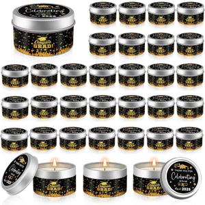 30 Sets Mini Graduation Candles Bulk Class of 2026 Graduation Gifts Soy Wax Candles Scented Candles Gifts for College Graduate Exchange Gift
