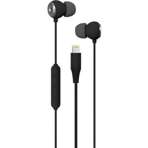 Lightning Earbuds Apple MFi Certified Headphones, in-Ear Headphones with Lightning Connector, Built-in Microphone, Hands-Free Calling and Track Controls, Black (Universal)