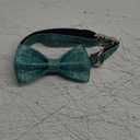 YSHOME&PET Bling Dog Collar with Bow Tie, Adjustable Bowtie Dog Collar with Metal Buckle D-Ring Soft Pet Collars for Cats Small Boy or Girl Dogs Daily Walking or Holiday Party 11"x16"