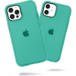 SteepLab Barrier Case for iPhone 12 & iPhone 12 Pro, Impact Absorbing 360 Degree Protection with Raised Bezel and Eye-Catching Colors (Polished Turquoise Blue)