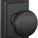 Schlage F10 AND 716 ADD Andover Door Knob with Addison Trim, Hall & Closet Passage Lock, Aged Bronze