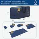 Christmas Tree Storage Bag - 7.5 ft Heavy Duty 600D Polyester Oxford with Wide Opening, Dual Zippers - Storage Container for Trees and Decorations (Blue)