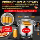 Stainless Steel Pressure Cooker 4 quart Commercial Stove Top Pressure Cooker for canning, One-Hand Locking, Compatible with Gas & Induction, Fast Cooking for small Meals, Dishwasher Safe, mini