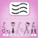 2 x Eyelash Curler Refills Compatible with shu uemura,Eyelash Curler Pads 24PCS,Silicone Lash Curler Refill Pads Compatible with shu uemura (Black)