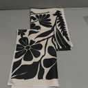 Boho Floral Dish Towels - Vintage Abstract Flowers Waffle Weave Kitchen Towels, Bathroom Towel Sets Decorative, Boho Floral Hand Tea Towel (1624 Inches) (Black)