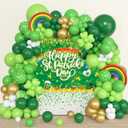 2 x Happy St.Patrick's Day Backdrop Lucky Green Shamrock Lrish Rainbow Photography Background Spring St. Patrick's Day Party Decorations Baby Shower Photo Booth (7X5FT)