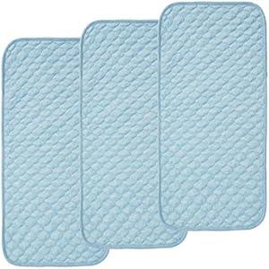 BlueSnail Quilted Thicker Waterproof Changing Pad Liners, 3 Count(Blue)